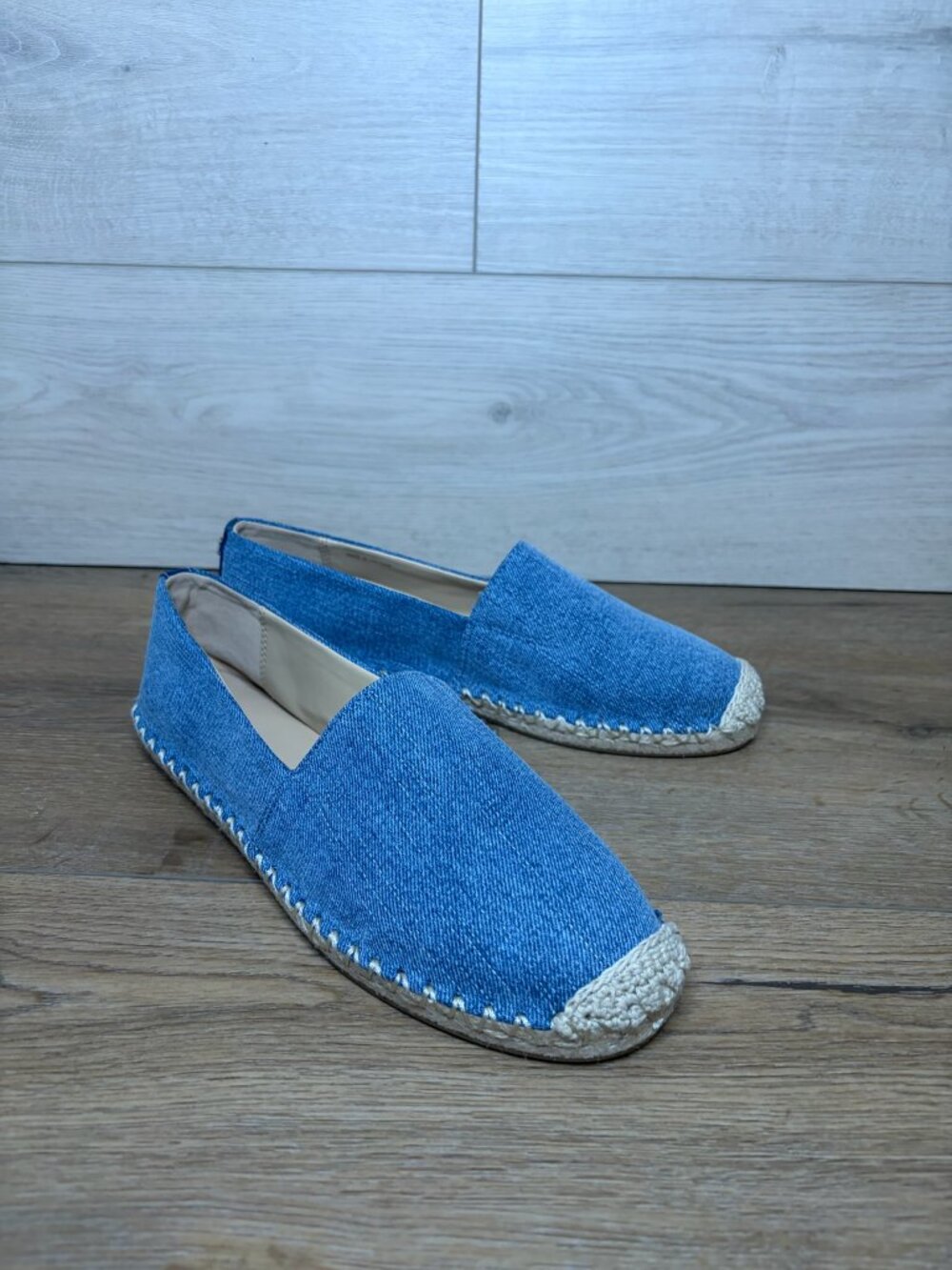 Michael Kors Light Blue Denim Espadrille Flats Size 9M